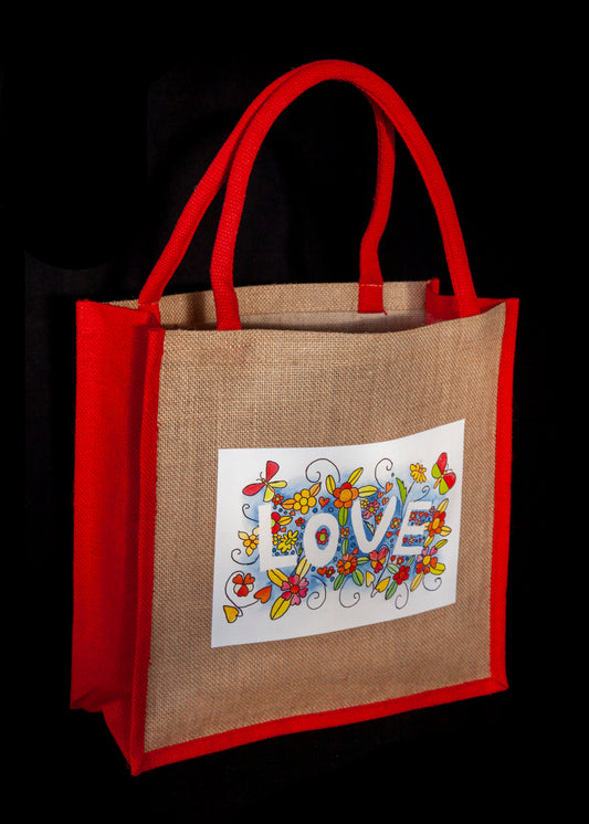 Love Tote Bag - Red - Art by Anne