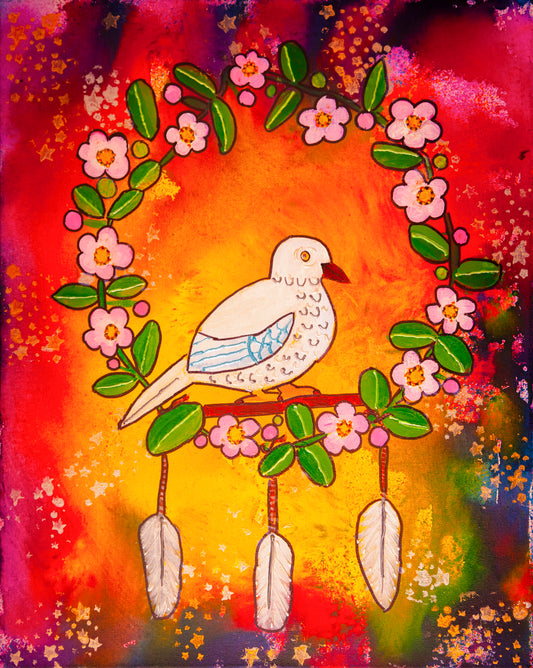 Sunrise Dove Greeting Card - Art by Anne